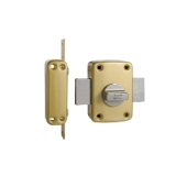 Cerrojo de sobreponer monopunto 2110 con botón interior y llave por el exterior, cilindro T60, acabado acero esmaltado