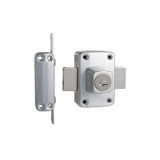Cerrojo de sobreponer monopunto 2111 con llave por ambos lados, cilindro T60, acabado acero cromado