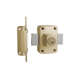 Cerrojo de sobreponer monopunto 2111 con llave por ambos lados, cilindro T80, acabado acero esmaltado