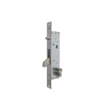 Cerradura monopunto de palanca basculante sin picaporte 2241C con gancho reforzado y tetón antilevantamiento, cilindro TE5, entrada de 20mm, acabado acero inoxidable