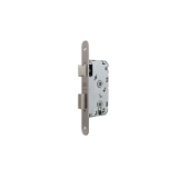Cerradura de gama obra 2014 para puertas de condena con muletilla, frente redondeado, entrada de 50mm, acabado hierro niquelado