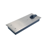 Cierrapuertas de suelo CTSU71 con retención a 90º. Fuerza EN3. Kit con tapa acero inoxidable mate.