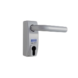 Accionamiento exterior para dispositivo antipánico, con manilla y bocallave en acabado gris