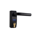 Accionamiento exterior para dispositivo antipánico, con manilla y bocallave con bombillo en acabado negro