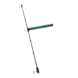 Dispositivo antipánico de deslizamiento, modelo de sobreponer con tres puntos de cierre laterales de la gama Quick en acabado negro-verde