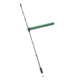 Dispositivo antipánico de deslizamiento, modelo de sobreponer con tres puntos de cierre laterales y función paso de la gama Quick en acabado negro-verde