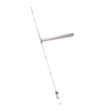 Dispositivo antipánico de deslizamiento modelo de sobreponer con dos puntos de cierre de la gama Quick en acabado satinado-satinado