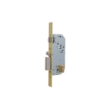 Cerradura de seguridad monopunto R206N con palanca, gancho antipalanqueta y rodillo para puertas de vaivén, cilindro T60 de 60mm, acabado niquel