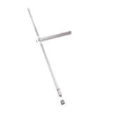 Dispositivo antipánico de deslizamiento de sobreponer con tres puntos de cierre central, alto y bajo de la gama Top con acabado acero inoxidable AISI316