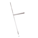 Dispositivo antipánico de deslizamiento de sobreponer con dos puntos de cierre alto y bajo con bulón de la gama Top con acabado acero inoxidable AISI316