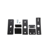 Soporte central para puertas de cristal del modelo MNBT de la gama Quick en acabado negro