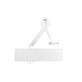 Cierrapuertas de sobreponer CT2801, con brazo retención. Fuerza regulable EN2/5. Color blanco.