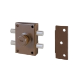 Cerrojo de seguridad 16-0 antipalanca de bulones y pomo interior, cilindro forjado, entrada de 30mm, caja de 60mm, acabado hierro pintado