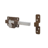 Cerrojo pasador de seguridad 5 con botón, cilindro forjado, acabado hierro pintado