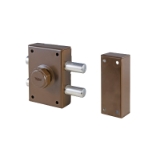 Cerrojo de seguridad 16 de bulones y pomo interior, cilindro forjado, entrada de 30mm, caja de 60mm, acabado hierro pintado