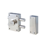 Cerrojo de seguridad 16 de bulones y pomo interior, cilindro forjado, entrada de 30mm, caja de 60mm, acabado hierro niquelado