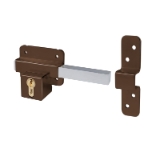 Cerrojo pasador de seguridad 22 con cilindro interior YL5 europerfil, acabado hierro pintado