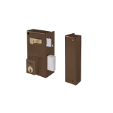 Cerradura de sobreponer de un punto de cierre 56-A con palanca y picaporte, cilindro forjado, entrada de 35mm, caja de 60mm, mano derecha, acabado hierro pintado