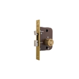 Cerradura de embutir antipalanca 49, sólo palanca y gancho, cilindro monoblock europerfil, entrada de 40mm, caja de 70mm, acabado bicapa