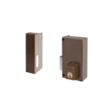 Cerradura de sobreponer de un punto de cierre 56-C solo con palanca, cilindro forjado, entrada de 40mm, caja de 70mm, mano izquierda, acabado hierro pintado