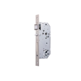 Cerradura de embutir antipánico para puertas de madera 2030F de doble nueca , sin cilindro, reversible, con dispositivo de seguridad antitarjeta, entrada de 60mm, acabado acero inoxidable