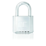 Candado de combinación 50mm, 4 ruedas, Inox, embalaje visual.