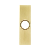 Escudo embellecedor rectangular, latón mate.