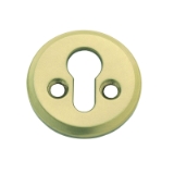 Escudo embellecedor redondo, latón mate.