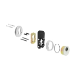 Escudo de seguridad E700L, acabado cromo mate