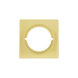 Escudo embellecedor cuadrado, latón mate.