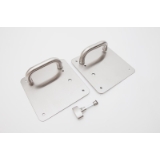 Manilla Sena de placa cuadrada con condena a 72 mm. inox 304.