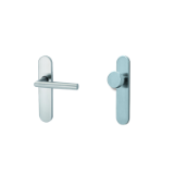 Manilla Cubo-I con tirador placa larga para cortafuego CF60 inox 316L.