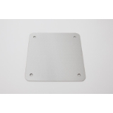 Placa cuadrada ciega 180x180x1,5mm inox 316L.