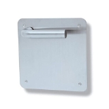 Manilla Vector con placa cuadrada, bocallave 85mm, inox 304.