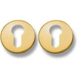 Rosetas bombillo en latón pulido.