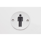 Placa visual hombre inox 304.