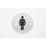 Placa visual mujeres inox 304.