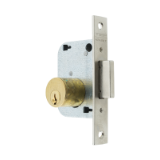 Cerradura de embutir madera 2001 para puertas de entrada, solo palanca, entrada de 40mm, acabado hierro niquelado