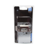 Cerradura de picaporte unificado 2004U para puertas de madera, frente redondeado, entrada de 50mm, acabado hierro niquelado, embalaje visual