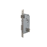 Cerradura de embutir antipánico para puertas de madera 2030F de nueca pasante, cilindro TE5, con dispositivo de seguridad antitarjeta, entrada de 60mm, acabado acero inoxidable.