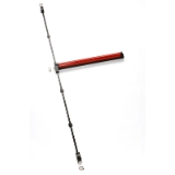 Dispositivo antipánico de deslizamiento modelo de sobreponer con dos/tres puntos de cierre central, alto y bajo de la gama B0950 en acabado negro-rojo