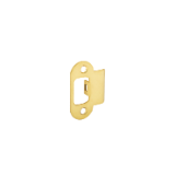 Cerradero para pomos redondeado CR2534 con solapa de 34mm, acabado hierro latonado