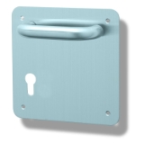 Manilla Sena de. placa cuadrada con bocallave 70 mm. inox 304.