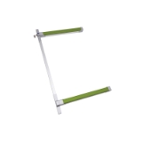 Dispositivo antipánico de deslizamiento de sobreponer para discapacitados con un punto de cierre central de la gama Top con acabado lima-gris