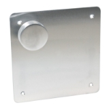 Pomo inox placa cuadrada paso inox 316L.