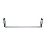 Dispositivo antipánico de empuje, modelo de embutir de nueca de 9mm de la gama Global en acabado satinado-inox