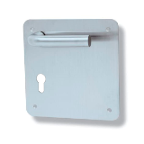 Manilla Vector con placa cuadrada, bocallave 47mm, inox 304.