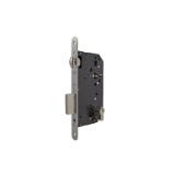 Cerradura de gama arquitectura 2UB6 para puertas de vaivén con rodillo, entrada de 70mm, frente redondeado, acabado acero inoxidable.