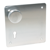 Pomo inox placa cuadrada bocallave 85 inox 316L.