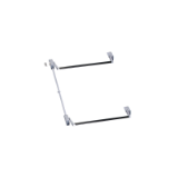 Dispositivo antipánico de empuje para discapacitados, modelo de sobreponer con un punto de cierre de la gama Global en acabado gris-negro